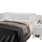 Cabeceira Box Bruna Branco Com Capitonê Branco