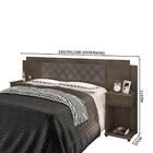 Cabeceira Box Bruna Chocolate Com Capitonê 026 - Framar Móveis