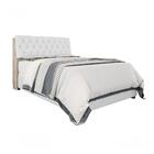 Cabeceira Box Casal 1,38 Isis Amarula Com Capitonê Branco