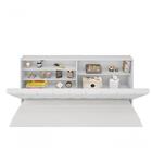 Cabeceira Box Casal 1,38 Isis Branco Com Capitonê Branco