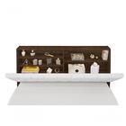 Cabeceira Box Casal 1,38 Isis Malbec Com Capitonê Branco