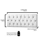 Cabeceira Box Casal 1,40 Com Captonê Paris - Corino Cinza - R