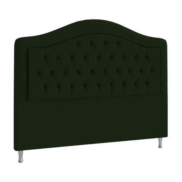 Cabeceira Box Casal 140cm Belize Veludo Verde Bnn Decor