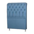 Cabeceira Box Casal 140cm Domus Corino Azul Glow Bnn Decor