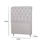 Cabeceira Box Casal 140cm Domus Corino Off Glow Com Strass Bn