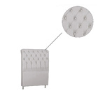 Cabeceira Box Casal 140cm Domus Corino Off Glow Com Strass Bn