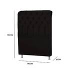 Cabeceira Box Casal 140cm Domus Veludo Preto Bnn Decor