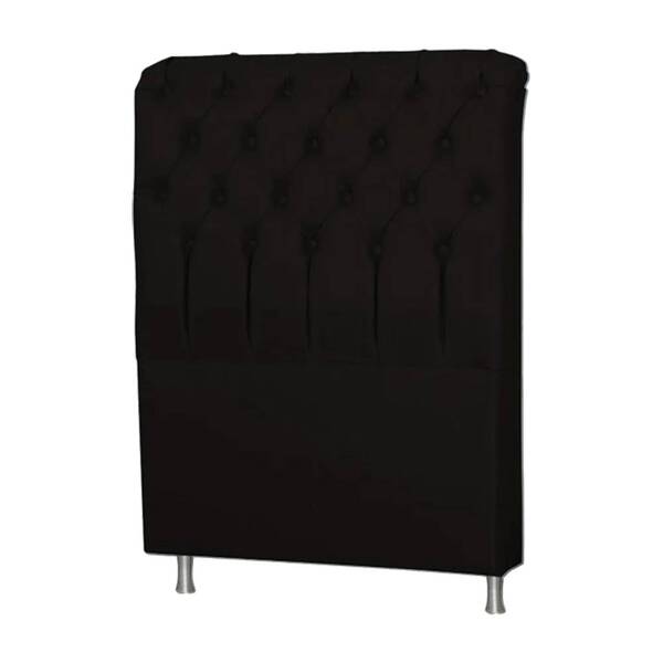 Cabeceira Box Casal 140cm Domus Veludo Preto Bnn Decor