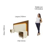 Cabeceira Box Casal Com 2 Mesas De Cabeceira Com Led Innova 1