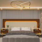 Cabeceira Box Casal Com 2 Mesas De Cabeceira Com Led Innova 1