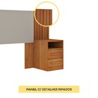 Cabeceira Box Casal Com 4 Gavetas Ripado Espresso Móveis Cina