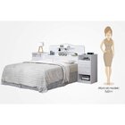 Cabeceira Box Casal Com Mesa Lateral Imperial  Branco