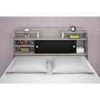 Cabeceira Box Casal Elisa Cinza Ou Cinza/preto