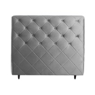 Cabeceira Box Casal Estofada Cinza 1,38m Panna