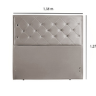 Cabeceira Box Casal Estofada Cru 1,38m Berdan