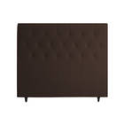 Cabeceira Box Casal Estofada Marrom 1,38m Jasny