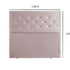Cabeceira Box Casal Estofada Rosé 1,38m Berdan
