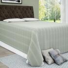 Cabeceira Box Casal Isis Branco Com Capitonê Marrom