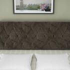 Cabeceira Box Casal Isis Branco Com Capitonê Marrom