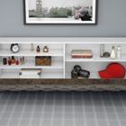 Cabeceira Box Casal Isis Branco Com Capitonê Marrom