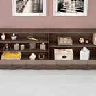 Cabeceira Box Casal Isis Chocolate Com Capitonê Bege Escuro