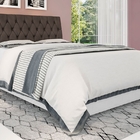 Cabeceira Box Casal Isis Chocolate Com Capitonê Marrom