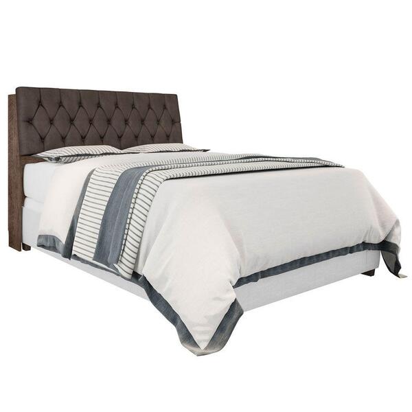 Cabeceira Box Casal Isis Chocolate Com Capitonê Marrom