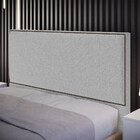 Cabeceira Box Casal King Com Tachas 195 Cm Vicenza L02 Bouclê