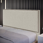 Cabeceira Box Casal King Com Tachas 195 Cm Vicenza L02 Bouclê