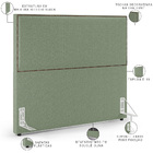 Cabeceira Box Casal King Com Tachas 195 Cm Vicenza L02 Bouclê