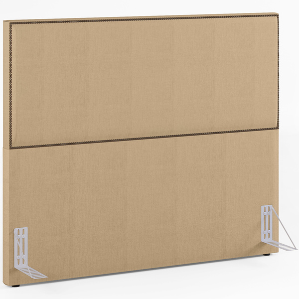 Cabeceira Box Casal King Com Tachas 195 Cm Vicenza L02 Linho