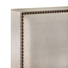 Cabeceira Box Casal King Com Tachas 195 Cm Vicenza L02 Linho