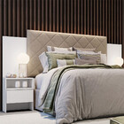 Cabeceira Box Casal Odessa Com 2 Mesas De Cabeceira Clic Móve