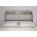 Cabeceira Box Casal Queen Elisa Cinza Ou Cinza/preto