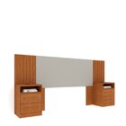 Cabeceira Box Casal/queen Ripado Com Carregador Usb E 4 Gavet