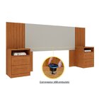 Cabeceira Box Casal/queen Ripado Com Carregador Usb E 4 Gavet