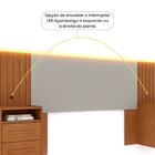 Cabeceira Box Casal/queen Ripado Com Led E 4 Gavetas 246cm X