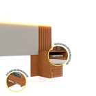 Cabeceira Box Casal/queen Ripado Com Led E Carregador Usb E 4