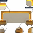 Cabeceira Box Casal/quenn/king Com 2 Mesas De Cabeceira Com L