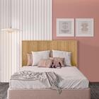 Cabeceira Box Casal Ripada 141cm Carvalho Pipa 1.4 Linea Bras