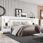 Cabeceira Box Casal Volga Com 2 Mesas De Cabeceira Clic Móveis