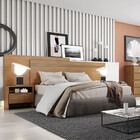 Cabeceira Box Casal Volga Com 2 Mesas De Cabeceira Clic Móveis