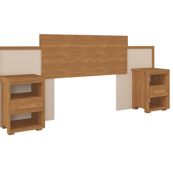 Cabeceira Box Dinamarca Com Duas Mesas Acopladas Camas Fenix