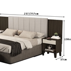 Cabeceira Box Elena De Casal Expansível Chocolate/off White –