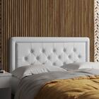 Cabeceira Box Estofada Casal Roberts Branco