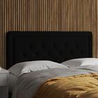 Cabeceira Box Estofada Casal Roberts Preto