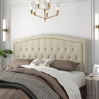 Cabeceira Box Estofada Curva Queen Adams Bege