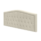 Cabeceira Box Estofada Curva Queen Adams Bege