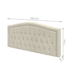 Cabeceira Box Estofada Curva Queen Adams Bege