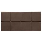 Cabeceira Box Estofada Painel 140 Cm Cristal Suede Marrom